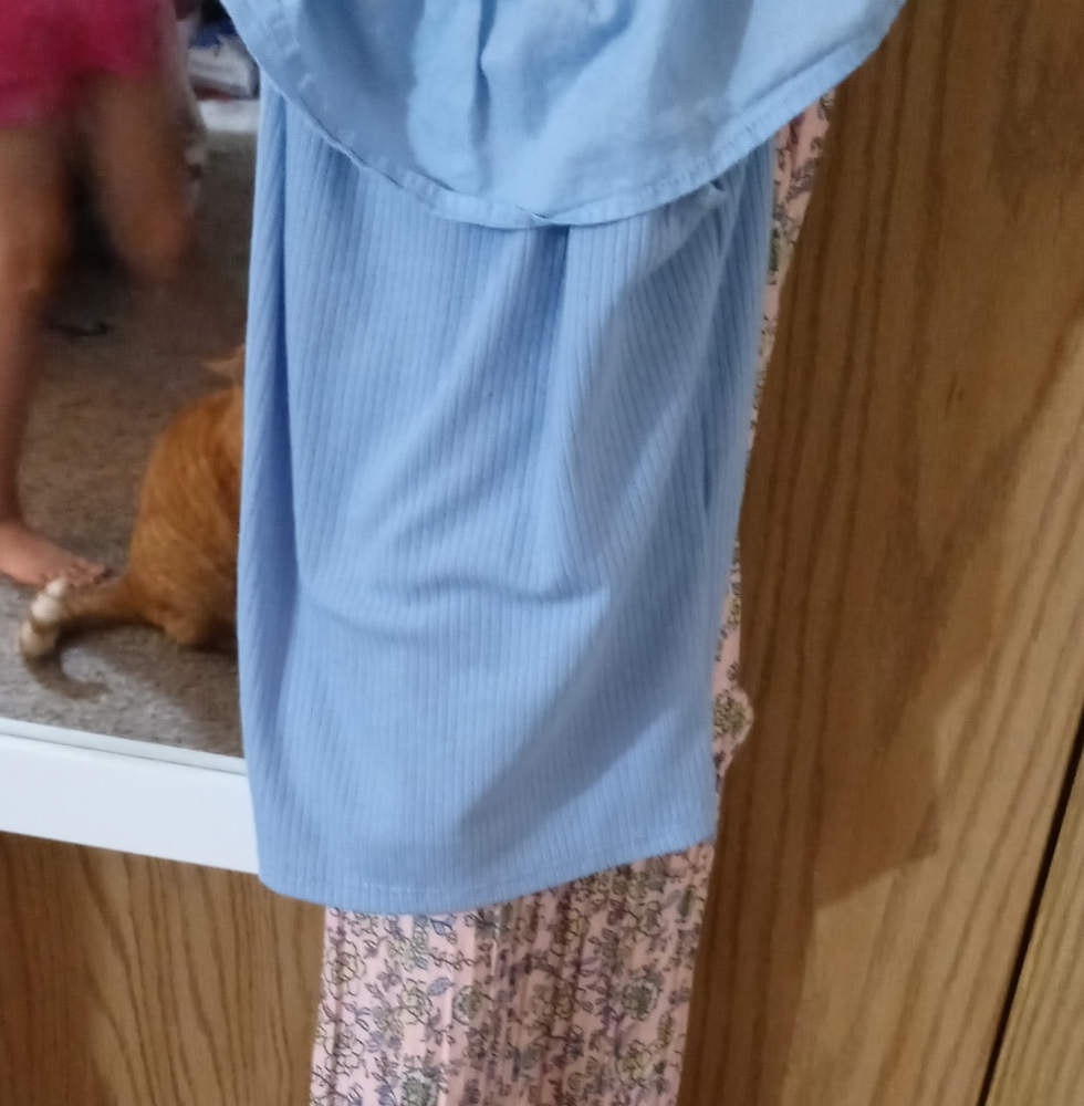 child's ruffle top shirt and print pants